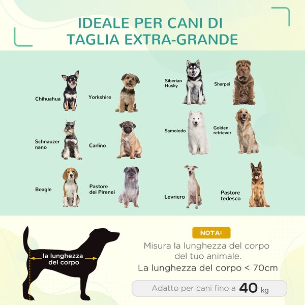 PawHut Lettino per Cani da Interno ed Esterno, Cuccia Estiva Brandina per Cani, Tessuto Traspirante Nero, 130x90x20cm