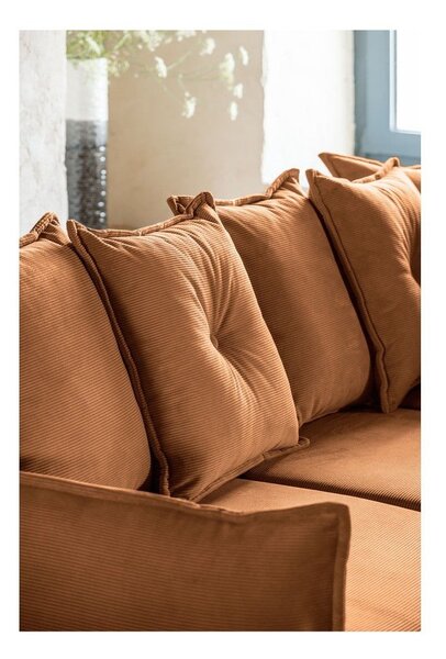 Divano letto in velluto a coste color mattone (variabile) Lazy Lukka - Miuform