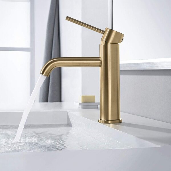 Rubinetto da lavabo Rea Lungo Gold Brush