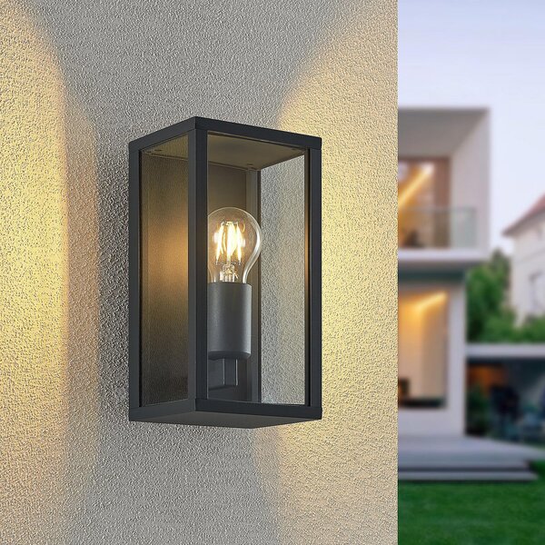 Lampade da esterno Lindby, Peldar, dimmerabile, Nero, Balcone, Metallo, Moderno
