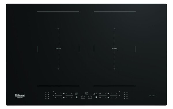 Hotpoint Ariston Piano Cottura Induzione 4 Fuochi Larghezza 77 cm in Vetro colore Nero - HB 5177C NE