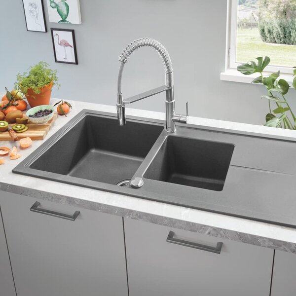 GROHE Rubinetto Cucina Miscelatore Lavello con Doccetta Professionale Monocomando con Canna Alta colore Cromo - 30361000