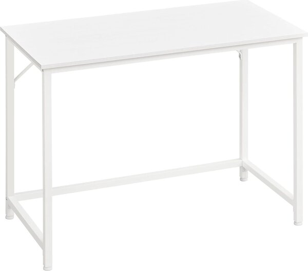 Scrivania VASAGLE, piccola scrivania per computer, scrivania per studio, camera da letto, 50 x 100 x 76 cm, moderna, struttura in metallo, acero bianco