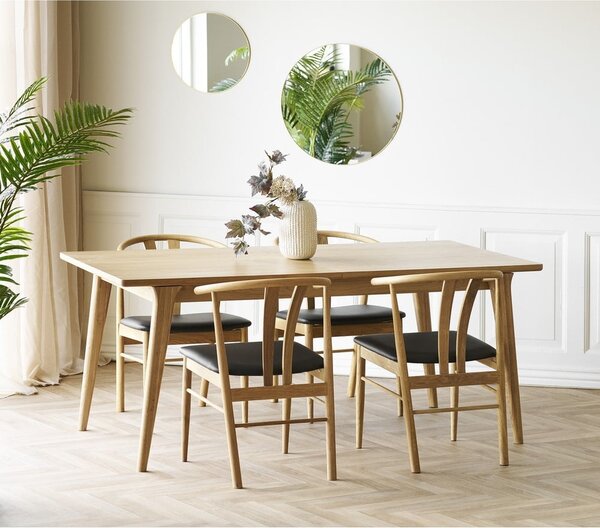 Tavolo da pranzo con effetto rovere allungabile con estensione 90x180 cm Darwin – House Nordic