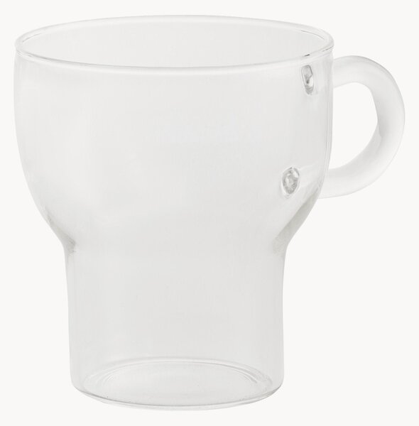 Set di 2 tazze in vetro soffiato borosilicato Glas Mug