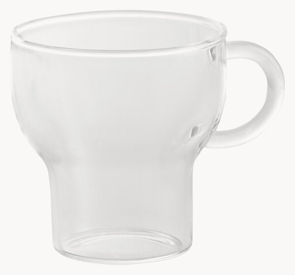 Set di 2 tazze in vetro soffiato borosilicato Glas Mug