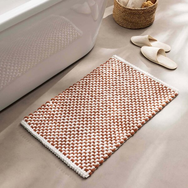 Tappetino per il bagno color terracotta 50x80 cm Rafael – douceur d'intérieur
