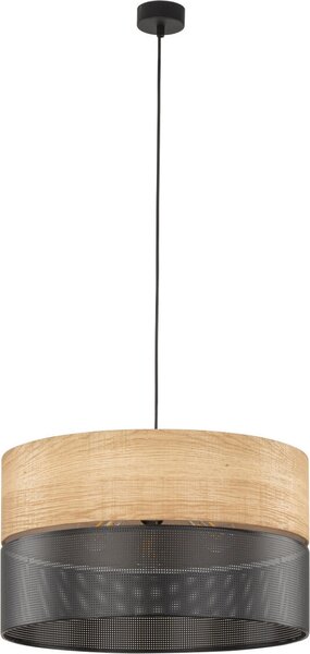 Lampada a sospensione in legno nero su tavolo TK-Lighting 4798