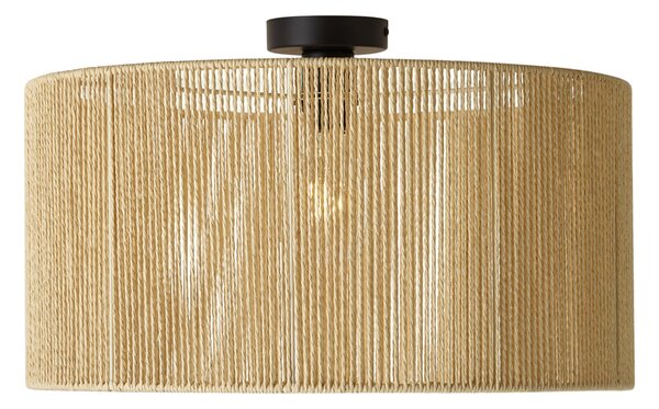 Plafoniera nera con paralume in carta beige 50/50/25 - Combi
