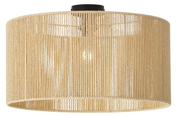 Plafoniera nera con paralume in carta beige 50/50/25 - Combi