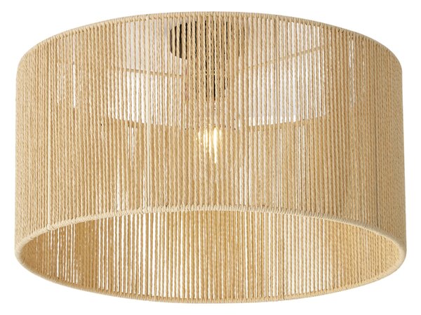 Plafoniera nera con paralume in carta beige 50/50/25 - Combi