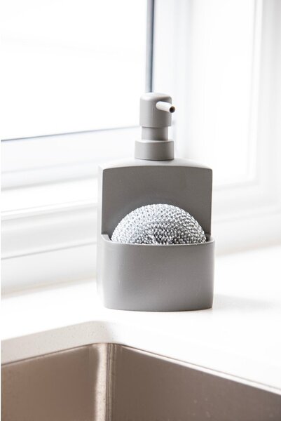 Dispenser per sapone grigio in poliresina 250 ml Essentials – Ladelle