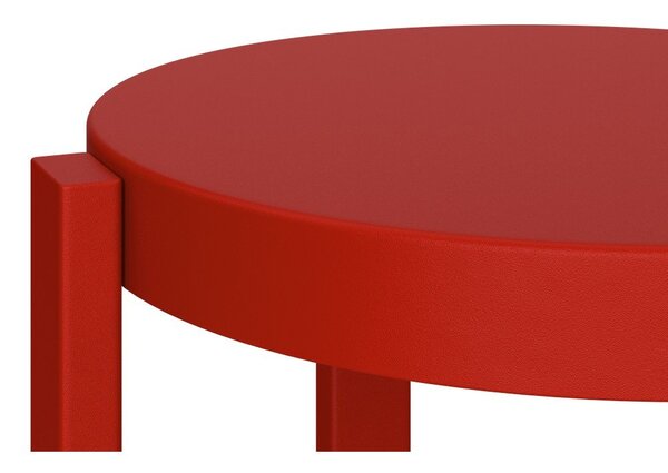 Sedia da bar rossa in acciaio (altezza della seduta 75 cm) Doon – noo.ma
