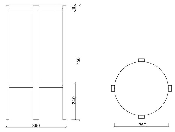 Sedia da bar rossa in acciaio (altezza della seduta 75 cm) Doon – noo.ma