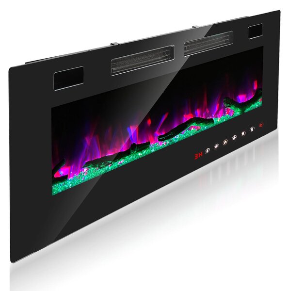 Eikuavons, camino elettrico da incasso, 127 cm, 1500W, con Wi-Fi e controllo tramite app, telecomando, 5 livelli di luminosità e protezione contro il surriscaldamento