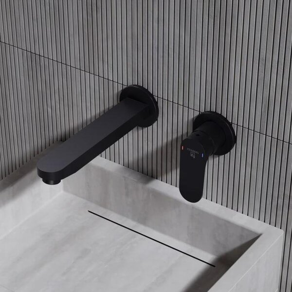 Miscelatore monocomando da parete per lavabo, serie Steinberg 343, con rivestimento colorato