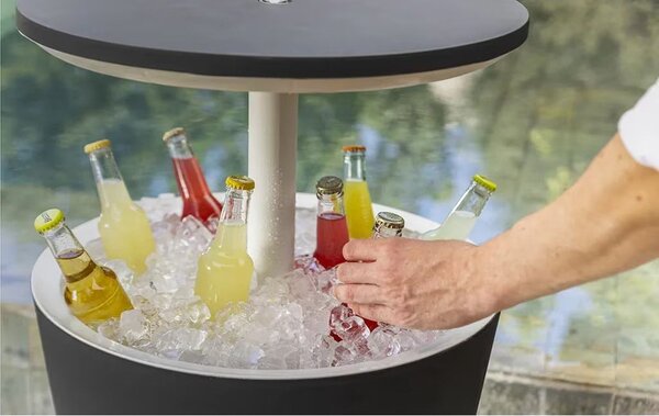 Tavolo da giardino rotondo in plastica con vaschetta per il ghiaccio ø 49,5 cm Cool - Keter