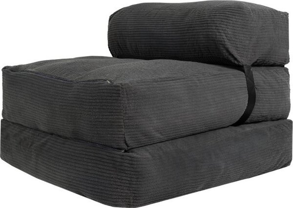 Pouf letto sfoderabile 70x190 cm BANANAIR grigio scuro