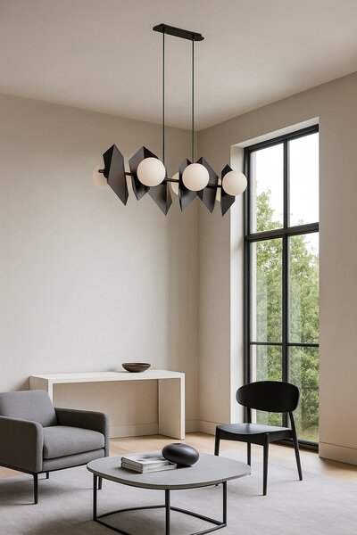 Lampadario a Sospensione DRIFTON 6 BLACK e WHITE Colore Bianco