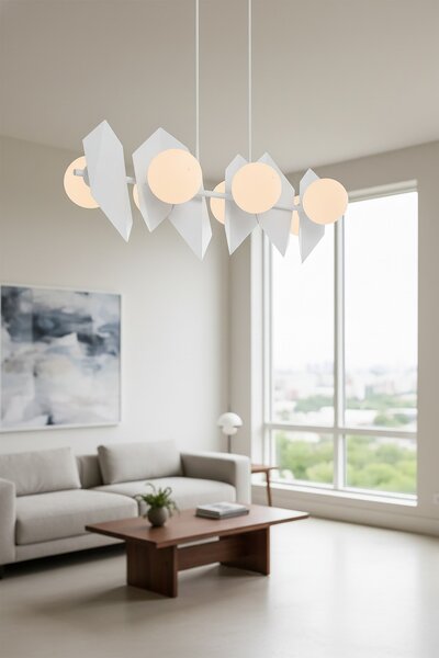 Lampadario a Sospensione DRIFTON 6 BLACK e WHITE Colore Nero