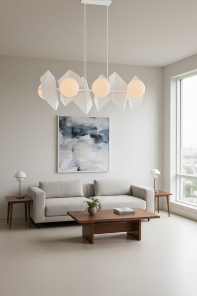 Lampadario a Sospensione DRIFTON 6 BLACK e WHITE Colore Nero