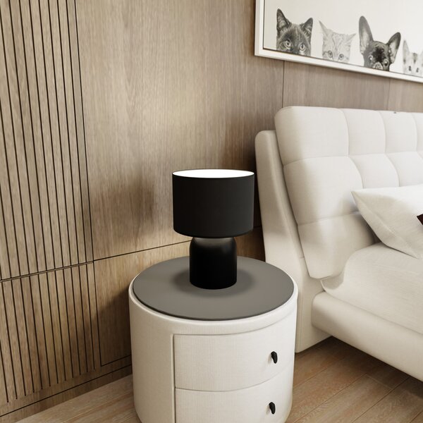 Lampada ASPEN LN1 BLACK E27 da Tavolo Scrivania e Comodino