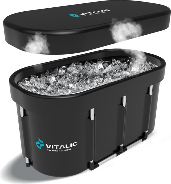 Vitalic ice bath 115 cm - botte da bagno di ghiaccio per la routine mattutina, la concentrazione e la rigenerazione | potenziamento del sistema immunitario, guarigione muscolare e forza mentale | bagno di acqua fredda per