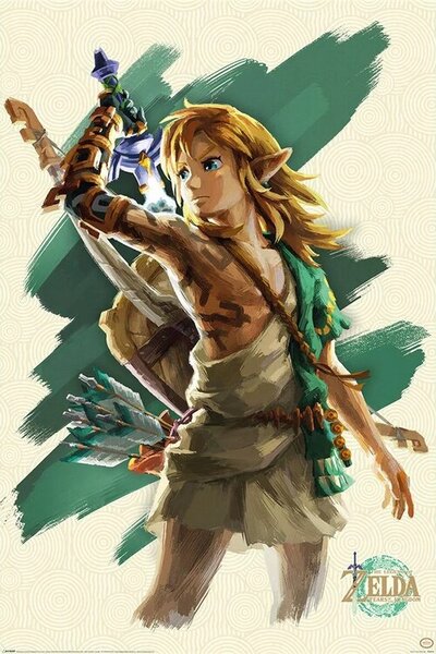 Posters, Stampe The Legend Of Zelda Tears Of The Kingdom - Link Unleashed