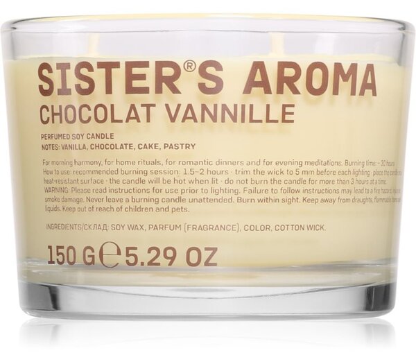 Sister's Aroma Chocolat Vannille candela profumata 150 g