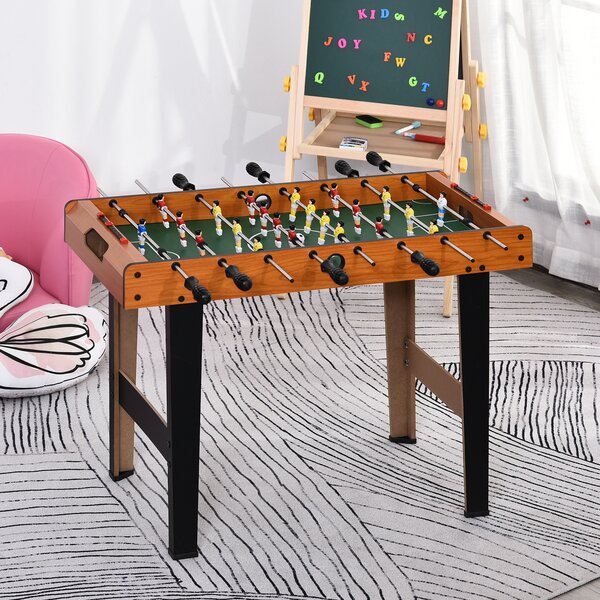 HOMCOM Calcio Balilla in Legno con 22 Giocatori in Formazione 3:4:3, 2 Palline e 2 Segnapunti Inclusi 84.5x40x61.2cm|Aosom