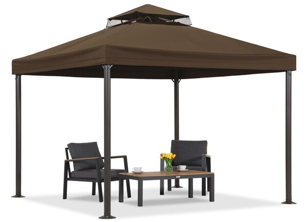 Padiglione da giardino marrone Valencia 3x3 m Garden Point