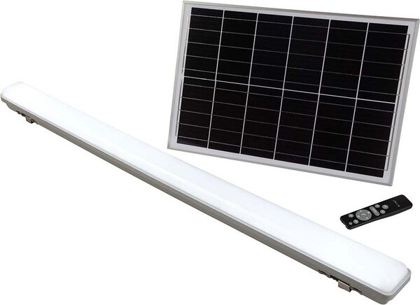 V-TAC VT-120018 Plafoniera lineare led 18W autoalimentata a batteria con pannello solare color change 3in1 con telecomando IP65 IK08 - SKU 6500
