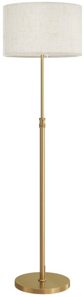 HOMCOM Lampada da Terra con Telecomando e Luminosità Regolabile 3000K-6000K, Paralume in Tessuto, Oro | Aosom Italy