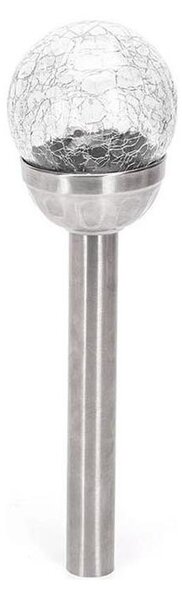 Aigostar - Lampada solare a LED/2V, 6500K, IP44, 40 mAh, argento