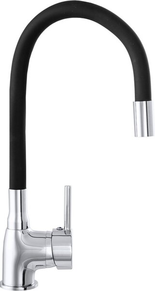 Granitan | FLEX III - Miscelatore da cucina - Bocca flessibile - Nero - Ottone - Caratteristiche: testa in Vetroceramica
