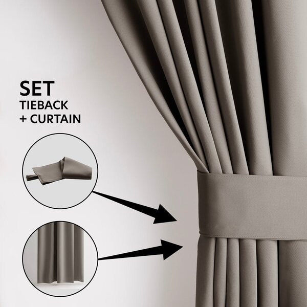 Tenda parzialmente oscurante greige 140x245 cm Kierra – Restilo