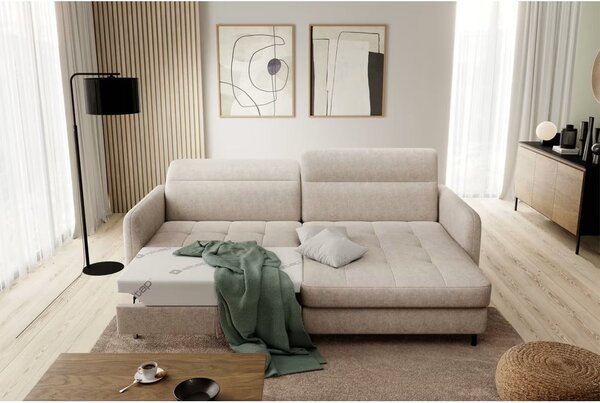 Divano angolare beige (con penisola a destra/con chaise lounge) Gomsi – ELTAP