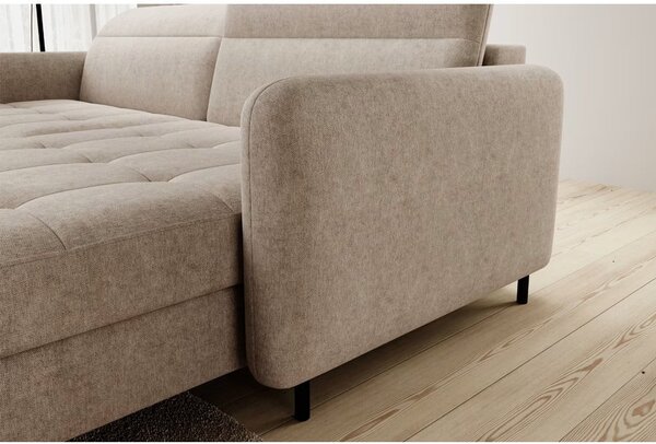 Divano angolare beige (con penisola a destra/con chaise lounge) Gomsi – ELTAP