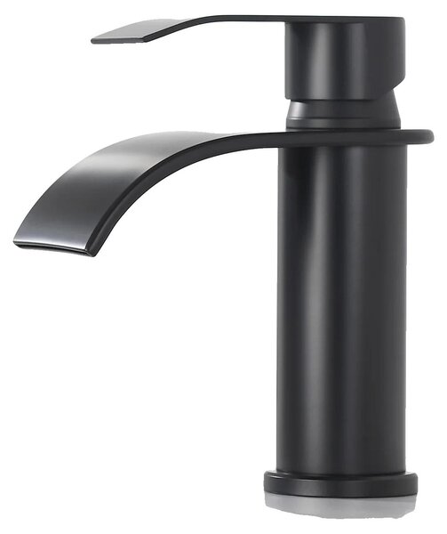 Miscelatore per lavabo, design elegante, struttura robusta, nero, G3/8