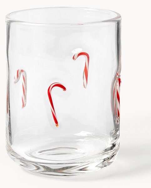 Set di 4 bicchieri in vetro soffiato Candy