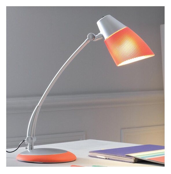 OLGA LAMPADA DA TAVOLO VIOLA O ARANCIO CON LAMPADINA LED 9W 2700K SOSTITUIBILE
