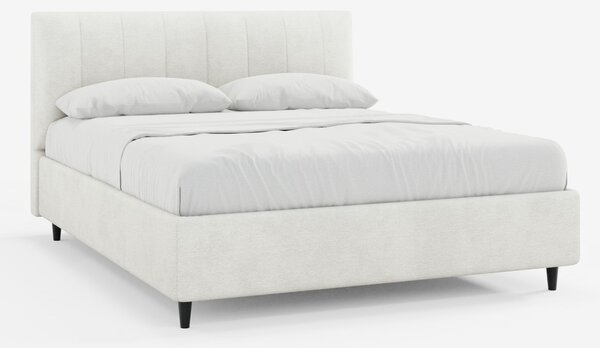 ONYX letto imbottito con vano contenitore e testiera verticale in tess