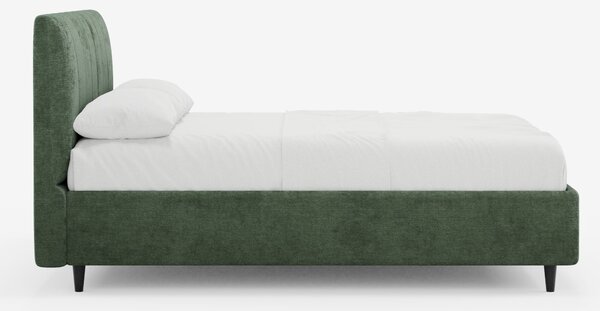 ONYX letto imbottito con vano contenitore e testiera verticale in tess