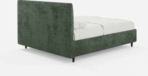 ONYX letto imbottito con vano contenitore e testiera verticale in tess