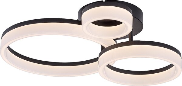 Rabalux Lampada da soffitto a LED nera Amilia 510 mm 24 W CCT 71385