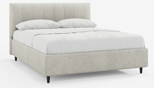 ONYX letto imbottito con vano contenitore e testiera verticale in tess