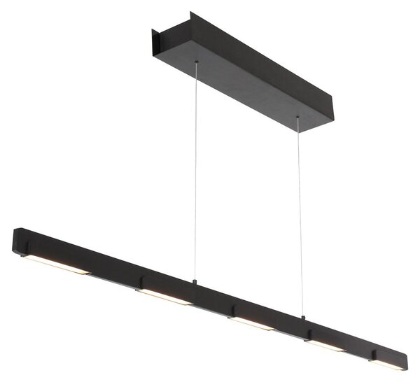 Lampada a sospensione - nero - Bloc - vetro metallo - lampada di design - LED - 3296ZW - Steinhauer