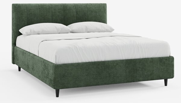 ONYX letto imbottito con vano contenitore e testiera verticale in tess