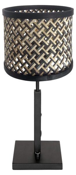 Lampada da tavolo - nero - Stang - metallo tessile - Ø 20cm - E27 - 3707ZW - Steinhauer