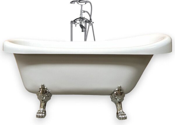 Vasca da Bagno retrò 170 x 80cm – Margherita piedi oro con Miscelatore